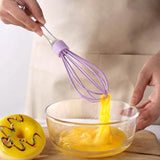 Silicone Egg Beater Transparent Handle Egg Whisk Mixer Egg Stirrer Kitchen Bakings - Alif Online