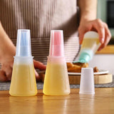 Silicone Oil Bottle With Brush Portable Kitchen BBQ Cooking Tool Dispenser Oil Brushe - Alif Online