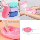 Silicone shower and bath brushes, body cleansers double-sided massage
