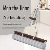 Sponge Floor Cleaning Mop & Window Cleaner with Adjustable Handle