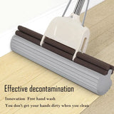 Sponge Floor Cleaning Mop & Window Cleaner with Adjustable Handle