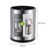 Rotating Kitchen Utensil Holder Stainless Steel