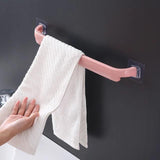 Towel Holder Self-adhesive Rack Wall Mounted Towel Hanger Bathroom Towel Bar Shelf Roll Holder Hanging Hook Bathroom Organizer - Alif Online