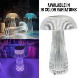 Transparent Nightlights Mushroom Lamp Bedroom Night Lamp Jellyfish Lamp USB 16 Colors Crystal Table Light
