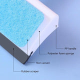 Window Glass Cleaning Brush Double Sided Sponge Wiper Scraper Bathroom Wall Shower Squeegee Mirror Scrubbing Tools - Alif Online